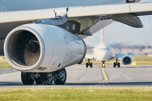 Preview: Large Jet Engine on a Modern Airplane