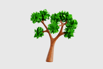 Preview: 3D Stylized Tree with Wide Branches