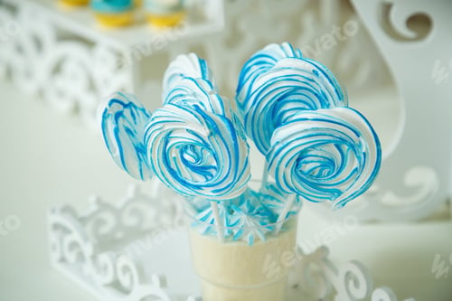 Preview: Sweet beautiful cake and other sweets for a child's birthday
