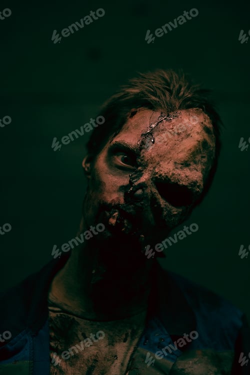 Preview: Zombie Portrait in Dark