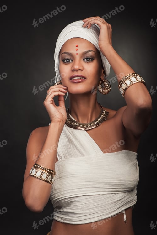 Preview: Portrait Of Egypt Woman On Dark Background