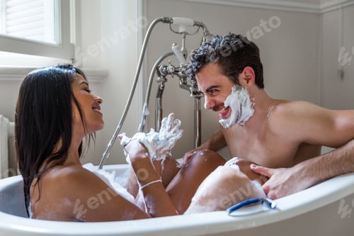 Preview: Couple of lovers in the bathroom