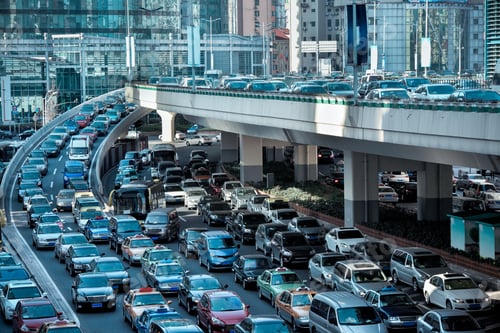 Preview: automobile congestion in the morning rush hour