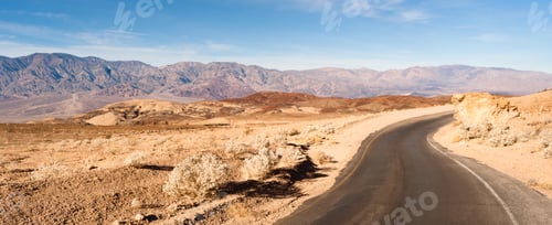 Preview: Panoramic View Open Road Death Valley National Park Highway