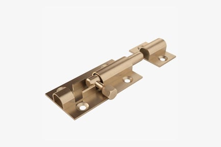 Preview: Brass Door Latch with Bolt