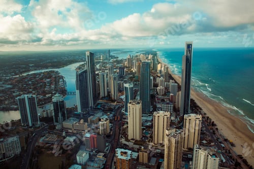 Preview: Modern city with skyscrapers