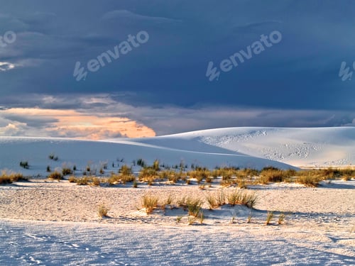 Preview: Sandy dunes in the White Sands National Park in New Mexico, USA