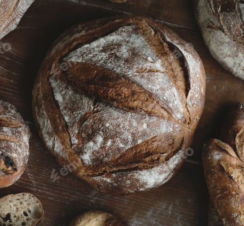 Preview: An assortment of bread loaves food photography recipe ideas