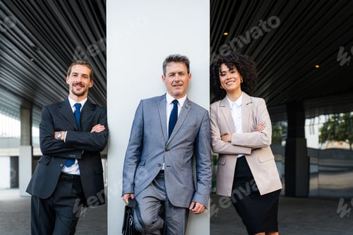 Preview: Business people meeting in a business park