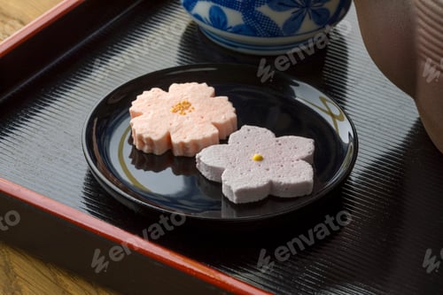 Preview: Traditional Japanese sweets served with tea