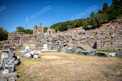 Preview: Labranda archaeological site, the Temple of Zeus Labraundeus, Mugla Province, Turkey.