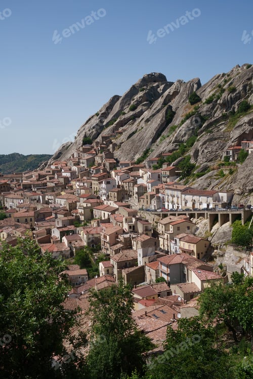 Preview: View of Pietrapertosa, historic town in Basilicata, Italy