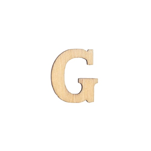 Vista previa: Wooden letters of English alphabet on white background, top view.