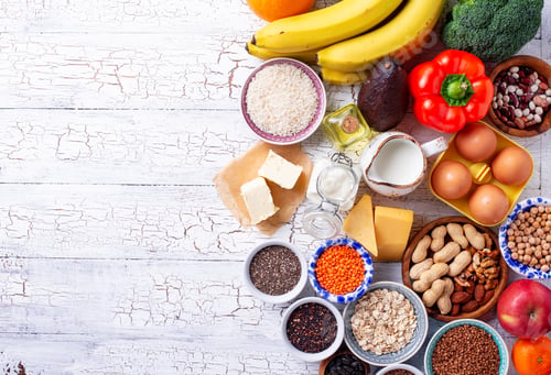Preview: Ovo-lacto vegetarian healthy diet concept