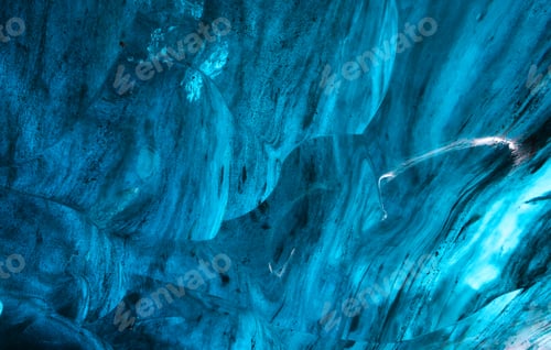 Preview: The Ice Cave in Iceland. Crystal Ice Cave. Vatnajokull National Park.