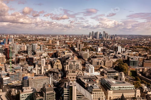 Preview: View over the Thames and city of London from the Sky Garden, United Kingdom