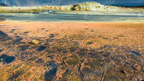 Preview: Full of steam and sulfur Namafjal llandscape in Iceland
