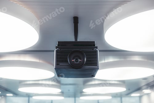 Preview: A modern projector in a lecture room