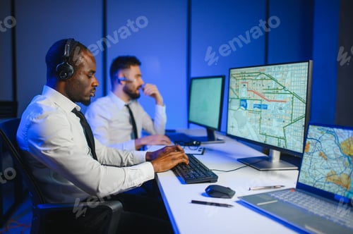 Preview: Dispatching support centers for freight transportation. Logistics and navigation of cargo delivery