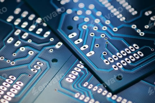 Preview: Blue printed circuit board