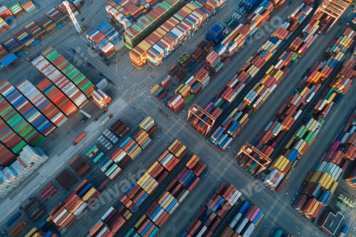 Preview: Aerial view of Yantian container terminal in Shenzhen city, China