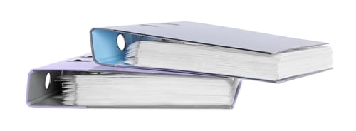 Preview: Two bright office folders isolated on white