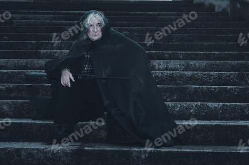 Preview: portrait of a dark evil character in dark times