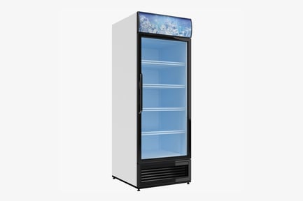 Preview: Commercial Display Fridge - Single Glass Door, White