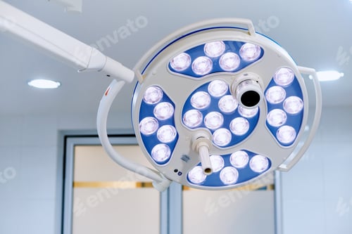 Preview: Surgical Light Illuminates Sterile Hospital Operating Room