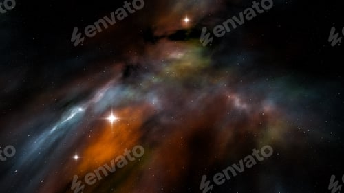 Preview: night sky with stars and nebula