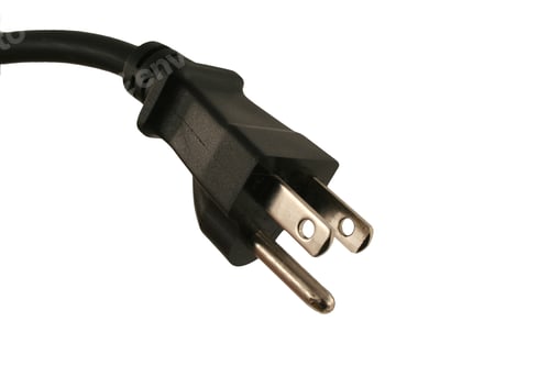 Preview: Isolated Black Electric cord plug
