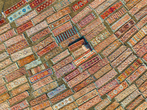Preview: Carpet Fields in the Summer Season Drone Photo, Dosemealti Antalya, Turkey (Turkiye)