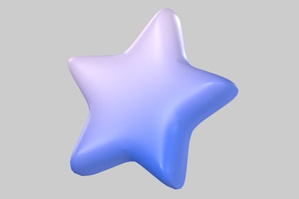 Preview: Abstract purple star with gradient