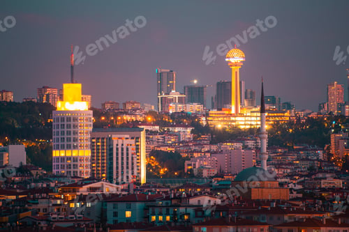 Preview: General view of Ankara during twilight
