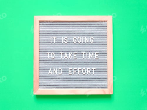Preview: Motivational Message on a Letter Board with Green Background
