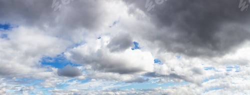 Preview: Beautiful View of Puffy White Clouds with blue Sky