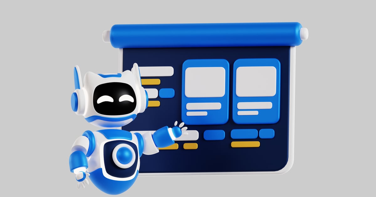 Modern Automaton Pointing at a Sign 3D, Incl. ai & technology - Envato