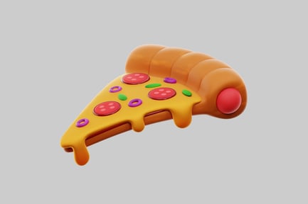 Preview: Cartoon pizza slice with crust