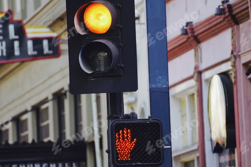 Preview: Yellow light don’t walk crosswalk light