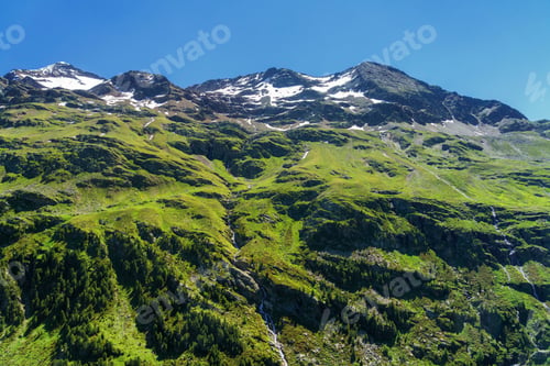 Preview: Passo Gavia, mountain pass in Lombardy, Italy, at summer