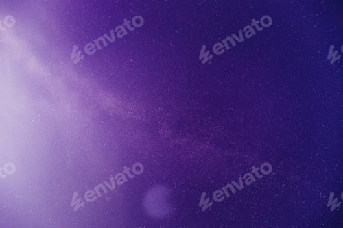 Preview: Purple magenta color background Real Night Sky Stars With Milky Way Galaxy. Natural Starry Sky