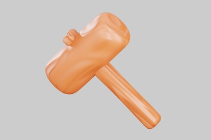 Preview: Cartoon wooden mallet game asset
