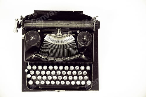 Preview: Close up of vintage retro styled typewriter.