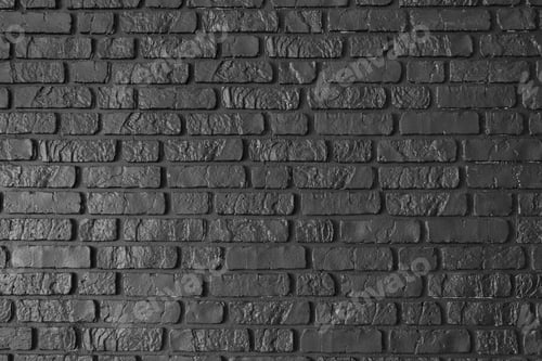 Preview: Black Colored Brick Wall Texture, Architecture Building, Masonry Of Stone Blocks Background
