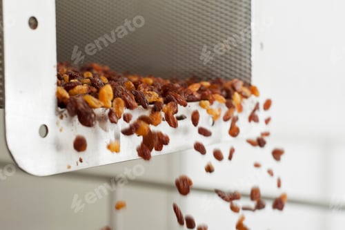 Preview: raisins in raisin production factory packaging