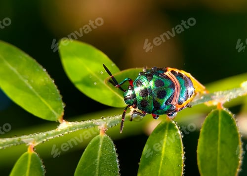 Preview: jewel bug,nature background photo