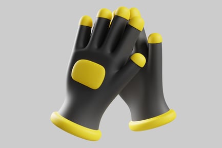 Preview: Protective work gloves - black yellow