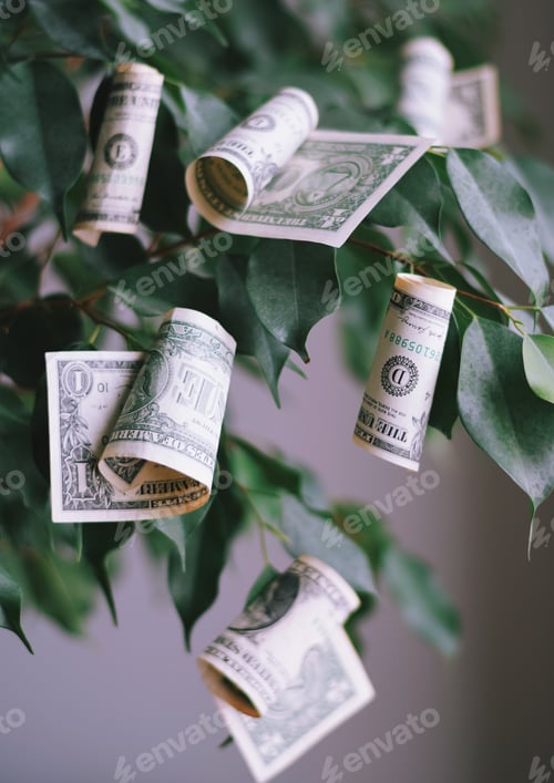 Preview: money growing on a tree concept, endless reserve