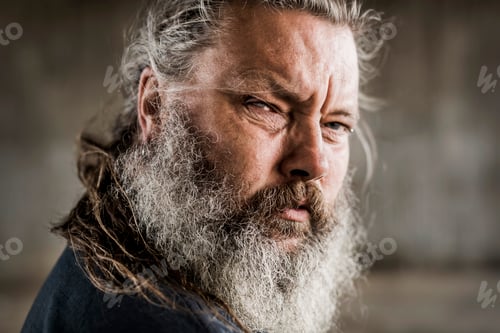 Preview: Portrait of mature man with beard