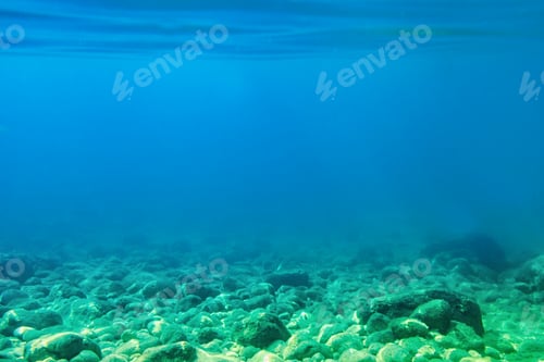 Preview: Underwater sea background, ocean landscape